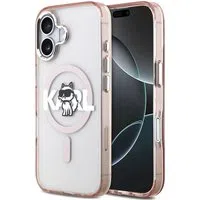 Custodia MagSafe per Apple iPhone 17, Karl Lagerfeld, IML Sketch Logo Choupette, Rosa — 3