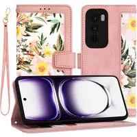 Custodia per Oppo Reno12, Techsuit, FlipCraft, Rosa — 3
