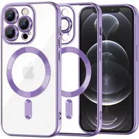 Custodia MagSafe per Apple iPhone 12 Pro, Techsuit, Luxury Crystal, Viola Chiaro — 3