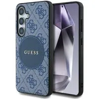Custodia MagSafe per Samsung Galaxy S25+ S936, Guess, 4G Circle Classic Logo, Blu — 3