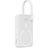 Batteria Esterna Wireless Baseus Magnetic Mini, 10000mAh, 20W, PD + FQI, 1 x Lightning - 1 x QI - 1 x USB-C, Bianca P10022109223-00 — 3