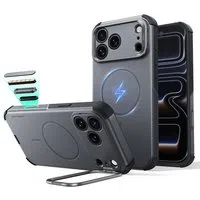 Custodia MagSafe per Apple iPhone 18 Pro / 17 Pro, ESR, Cyber Armor Kickstand, Grigio