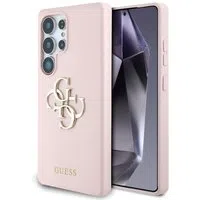 Custodia per Samsung Galaxy S25 Ultra S938, Guess, 4G Grained Big and Classic Logo, Rosa — 3