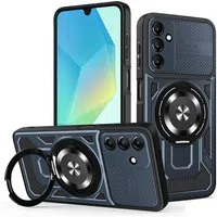 Custodia per Samsung Galaxy A16 5G A166 / A16 4G A165, Techsuit, RuggedCam, Blu — 3