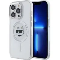 Custodia MagSafe per Apple iPhone 13 Pro Max, Karl Lagerfeld, IML Metal Choupette's Head, Bianca — 3