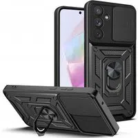 Custodia per Samsung Galaxy A35 5G A356, Techsuit, CamShield, Nera — 3