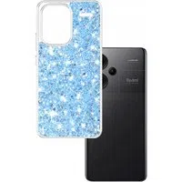 Custodia per Xiaomi Redmi Note 13 Pro+, Techsuit, Sparkly Glitter, Blu — 3