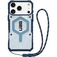 Custodia MagSafe per Apple iPhone 17 Pro, Urban Armor Gear, Pathfinder Clear con Lanyard, Blu — 3