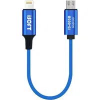 Cavo di Trasferimento Dati iSOFT IS-003B, Interfaccia Lightning - microUSB — 3