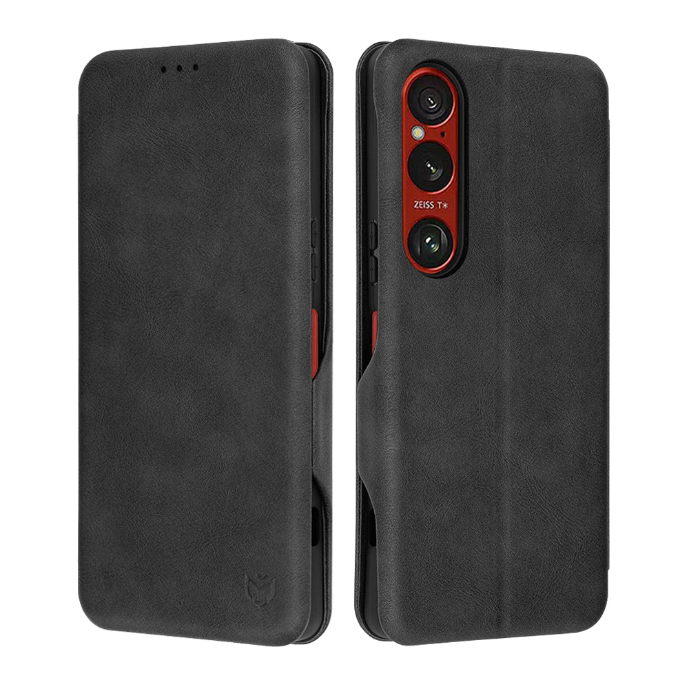 Techsuit Custodia per Sony Xperia 1 VI, Techsuit, Safe Wallet Plus, Nera
