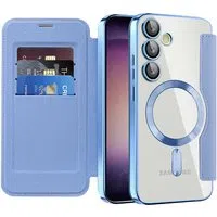 Custodia MagSafe per Samsung Galaxy S23+ S916, Techsuit, SmartMag Book, Blu — 3
