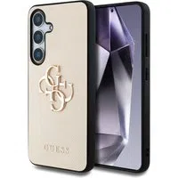 Custodia per Samsung Galaxy S25 S931, Guess, 4G Grained Big and Classic Logo, Beige — 3
