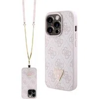 Custodia per Apple iPhone 15 Pro, Guess, Crossbody 4G Metal Logo, Rosa — 3
