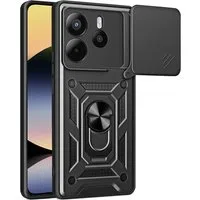 Custodia per Xiaomi Redmi Note 14 4G (Standard), Techsuit, CamShield, Nera — 3