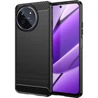 Custodia per Realme 11 4G, Techsuit, Carbonio, Nera — 3