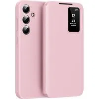 Custodia per Samsung Galaxy S24 S921, Techsuit, SmartView, Rosa — 3