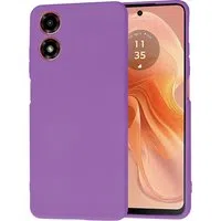 Custodia per Motorola Moto G04s / E14 / G04, Techsuit, SoftFlex, Viola — 3