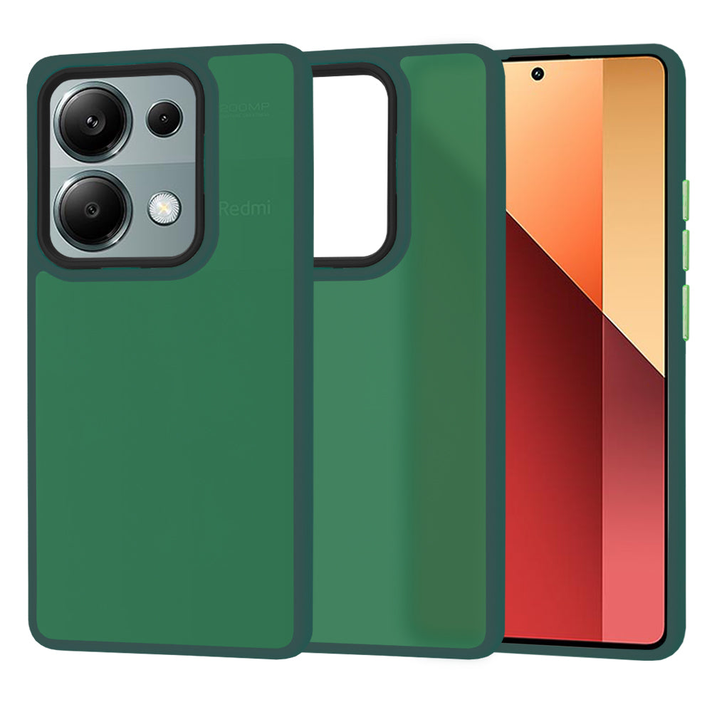 Custodia per Xiaomi Redmi Note 13 Pro 4G / Poco M6 Pro 4G, Techsuit, HaloFrost, Verde
