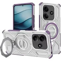 Custodia per Xiaomi Redmi Note 14 5G, Techsuit, Carbon Shield Pro, Viola — 3