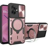 Custodia per Motorola Moto G55, Techsuit, CamGuard Pro, Rosa Oro — 3