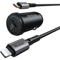 Caricabatterie Auto con Cavo Lightning McDodo CC-7492 Obsidian, 30W, 3A, 1 x USB-C, Nero — 3
