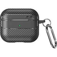 Custodia Techsuit CarbonFiber per Apple AirPods 3, Nera — 3