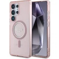 Custodia MagSafe per Samsung Galaxy S25 Ultra S938, Guess, IML Glitter Circle, Rosa — 3