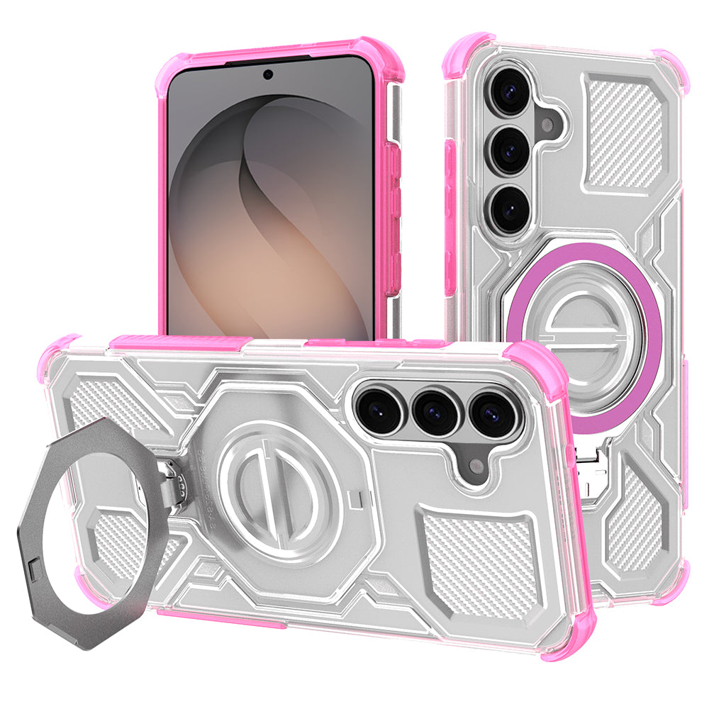 Techsuit Custodia per Samsung Galaxy S26 S942, Techsuit, Carbon Shield Pro, Rosa.