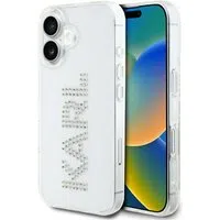 Custodia per Apple iPhone 16, Karl Lagerfeld, IML Rhinestones Transparent Logo, Trasparente — 3