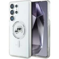 Custodia MagSafe per Samsung Galaxy S25 Ultra S938, Karl Lagerfeld, IML Metal Karl & Choupette's Heads, Bianca. — 3