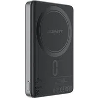 Batteria Esterna Wireless Acefast M12, 10000mAh, 20W, PD + FQI, 1 x QI - 1 x USB-C, Nera — 3