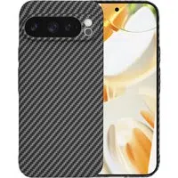 Custodia per Google Pixel 9 Pro, Techsuit, Carbonite FiberShell, Nera — 3