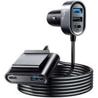 Caricabatterie Auto Joyroom JR-CL05, 72W, 3A, 2 x USB-C - 3 x USB-A, Nero — 3