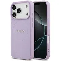 Custodia MagSafe per Apple iPhone 17 Pro Max, Guess, Grained Gold Ring, Viola — 3