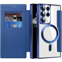 Custodia MagSafe per Samsung Galaxy S22 Ultra 5G S908, Techsuit, SmartMag Book, Blu — 3