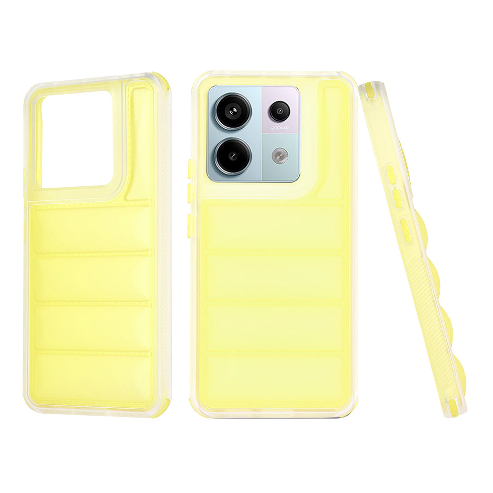 Custodia per Xiaomi Poco X6 / Note 13 Pro 5G, Techsuit, Wave Shield, Gialla
