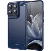 Custodia per Motorola Edge 70, Techsuit, Carbonio, Blu — 3