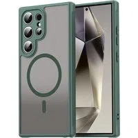 Custodia MagSafe per Samsung Galaxy S24 Ultra S928, Techsuit, HaloFrost II, Verde — 3