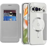 Custodia MagSafe per Google Pixel 10 Pro XL, Techsuit, SmartMag Book, Grigio — 3