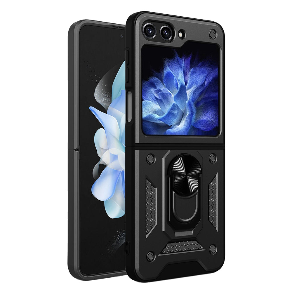 Techsuit Custodia per Samsung Galaxy Z Flip5 F731, Techsuit, CamShield, Nera