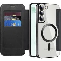 Custodia MagSafe per Samsung Galaxy S22+ 5G S906, Techsuit, SmartMag Book, Nera — 3