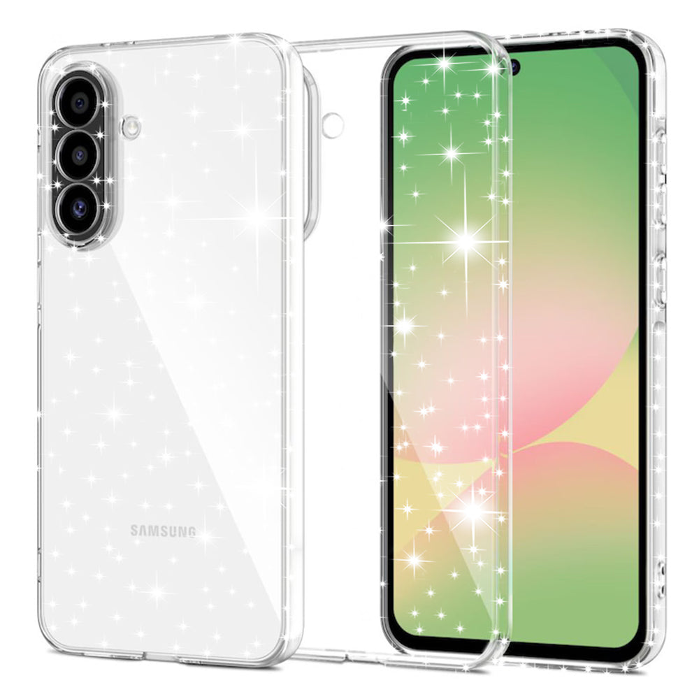 Techsuit Custodia per Samsung Galaxy A57 5G, Techsuit, SparkleSkin, Trasparente