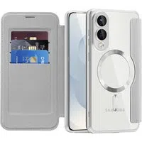 Custodia MagSafe per Samsung Galaxy S25 Edge S937, Techsuit, SmartMag Book, Grigio — 3