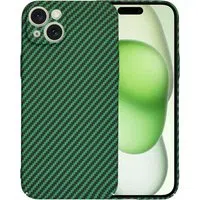Custodia per Apple iPhone 15 Plus, Techsuit, Carbonite FiberShell, Verde — 3