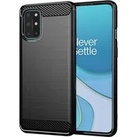 Custodia per OnePlus 8T, Techsuit, Carbonio, Nera — 3