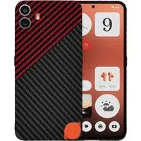 Custodia per Nothing CMF Phone 1, Techsuit, Carbonite FiberShell, Nero Rosso — 3