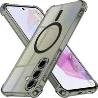 Custodia MagSafe per Samsung Galaxy A35 5G A356, Techsuit, Shockproof Clear, Fumè — 3
