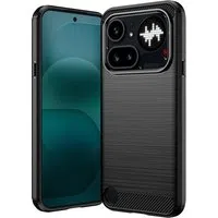 Custodia per Nothing Phone (4a) Pro, Techsuit, Carbonio, Nera — 3