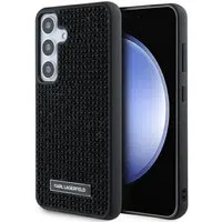 Custodia per Samsung Galaxy S24+ S926, Karl Lagerfeld, Rhinestone Metal Plate, Nera — 3