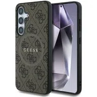 Custodia MagSafe per Samsung Galaxy S25+ S936, Guess, 4G Ring Classic Logo, Marrone — 3